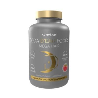 ACTIVLAB DODA D'EAU FOODS Mega Hair żelki o smaku malinowym, 60 szt.