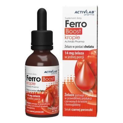 ACTIVLAB FerroBoost Żelazo w kroplach o smaku czarnej porzeczki, 30 ml KRÓTKA DATA 23.05.2026