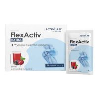 Activlab Pharma FlexActiv EXTRA porzeczka-żurawina, 30 sasz. - zawiera kolagen i witaminę C