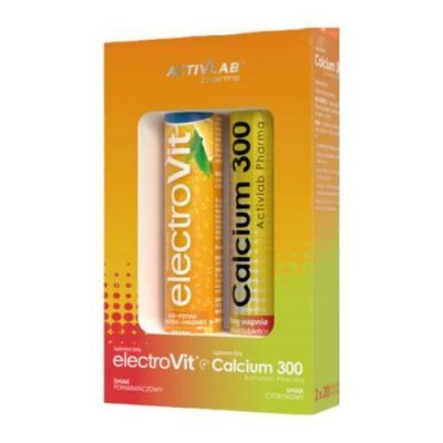 ACTIVLAB PHARMA Zestaw ElectroVit pomarańczowy, 20tabl. mus. + Calcium 300 cytrynowy, 20tabl. mus. KRÓTKA DATA 02.08.2026