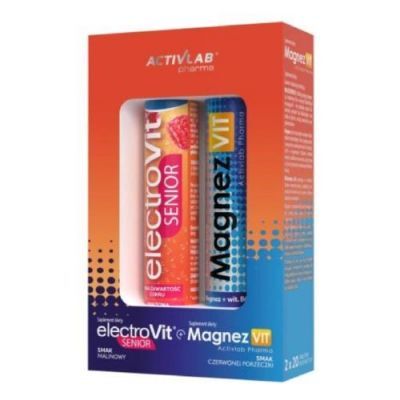 ACTIVLAB PHARMA Zestaw ElectroVit Senior malinowy, 20tabl. mus. + MagnezVIT czerwona porzeczka, 20tabl. mus.  KRÓTKA DATA 02.08.2026
