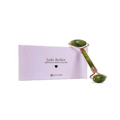 Acus Med Roller jadeitowy Gua Sha Wałek do masażu twarzy zielony