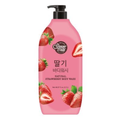 Aekyung Showermate Natural Strawberry Żel pod prysznic, 1,2 l