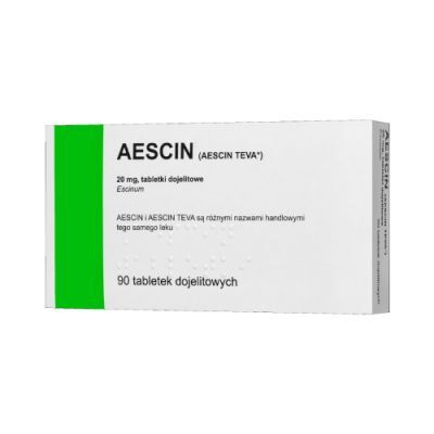 Aescin 20 mg, 90 tabletek dojelitowych