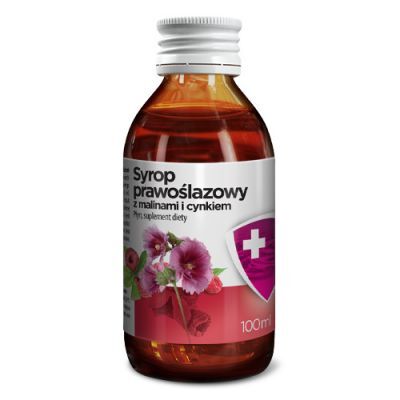 AFLOFARM Syrop Prawoślazowy z malinami i cynkiem, 100 ml