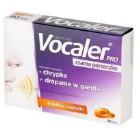 AFLOFARM Vocaler Pro miękkie pastylki o smaku czarnej porzeczki, 30 szt. KRÓTKA DATA 31.10.2026
