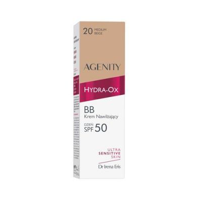 Agenity Hydra-Ox BB Krem nawilżający na dzień SPF50, 20 Medium Beige, 30 ml