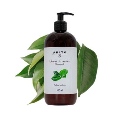Akito Olejek do masażu zielona herbata, 500 ml