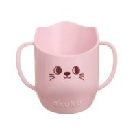 Akuku Kubek pochyły do nauki picia różowy, 150 ml A0696