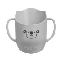 Akuku Kubek pochyły do nauki picia szary, 150 ml A0695