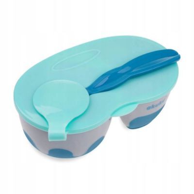 AKUKU Miseczka dwukomorowa niebieska, 1szt.