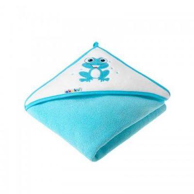 AKUKU Okrycie kąpielowe 100% bawełna 100x100 cm ŻABA, 1 szt.