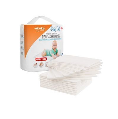 AKUKU Podkład jednorazowy BABY SOFT 40 x 60cm 15 sztuk (A0500)
