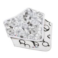 AKUKU Śliniak-apaszka bawełniana na rzep - rowery okulary A1474,  2szt.