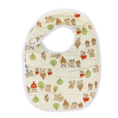 AKUKU Śliniak na rzep średni A1320 Beżowo-Białe Miasto, 1 szt.