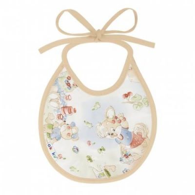 Akuku Śliniak wiązany mini Zwierzęta w sadzie beżowy A1600, 1 szt.