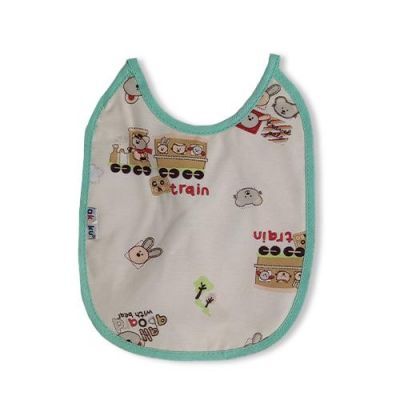 AKUKU Śliniak wiązany średni Mysz beżowo-miętowy A1661