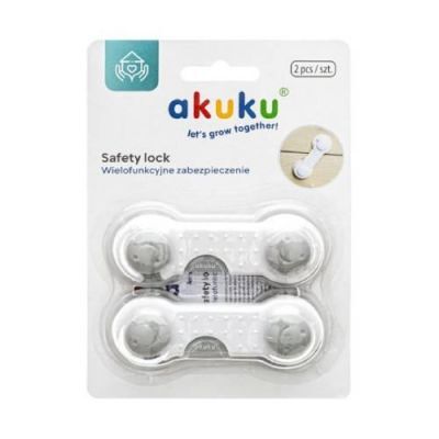 AKUKU Zabezpieczenia do szafek - szare 9cm, 2szt.