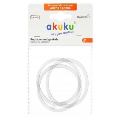 AKUKU Zapasowe uszczelki do bidonów, 3szt.