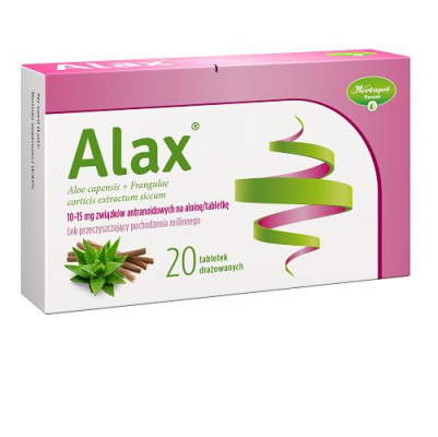 ALAX 20 tabletek drażowanych lek przeczyszczający