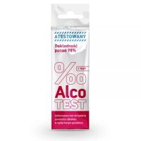 ALCOTEST jednorazowy test, służący do pomiaru zawartości alkoholu w wydychanym powietrzu MILAPHARM