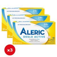 3x ALERIC DESLO ACTIVE 5 mg 10 tabletek