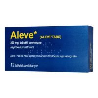 Aleve 220 mg, 12 tabletek - lek przeciwbólowy z naproksenem (Delfarma)