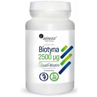 ALINESS Biotyna 2500 mcg QualiBiotin® 120 tabletek wegańskich