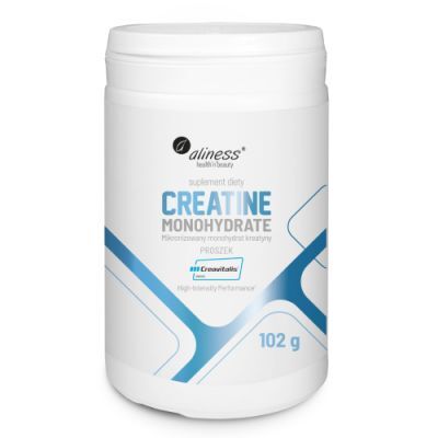Aliness Creatine Monohydrate Creavitalis Mikronizowany monohydrat kreatyny w proszku, 102 g