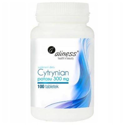 ALINESS Cytrynian Potasu 300 mg 100 tabletek VEGE