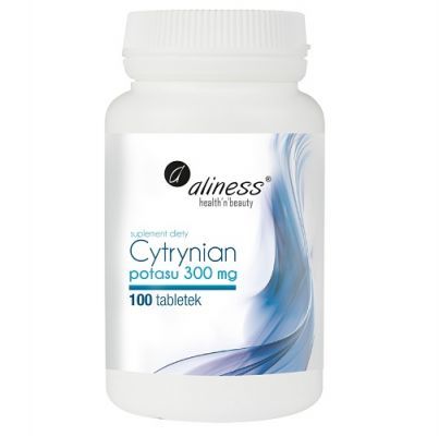 ALINESS Cytrynian Potasu 300 mg 100 tabletek VEGE