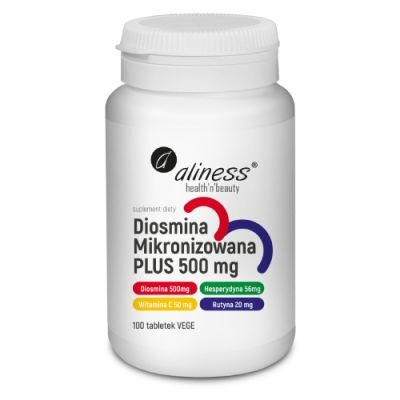 ALINESS Diosmina mikronizowana PLUS 500 mg 100 tabletek