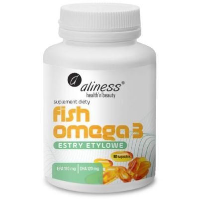 Aliness Fish Omega 3 Estry Etylowe, 90 kaps.