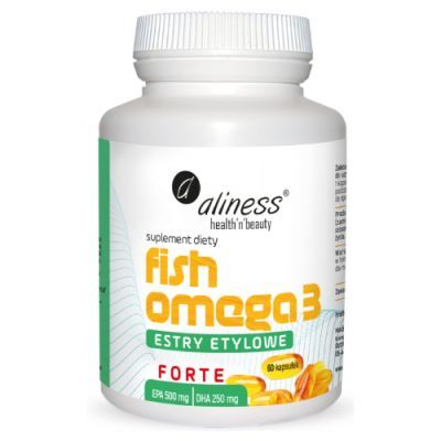 ALINESS Fish Omega 3 Forte Estry etylowe, 60 kaps.