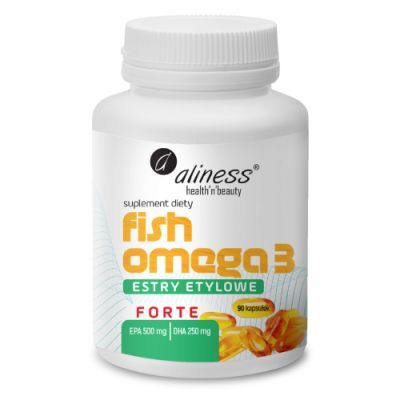 Aliness Fish Omega 3 Forte Estry etylowe, 90 kaps.