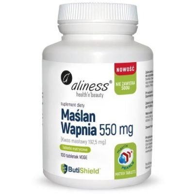 Aliness Maślan wapnia 550 mg, 100 tabl.