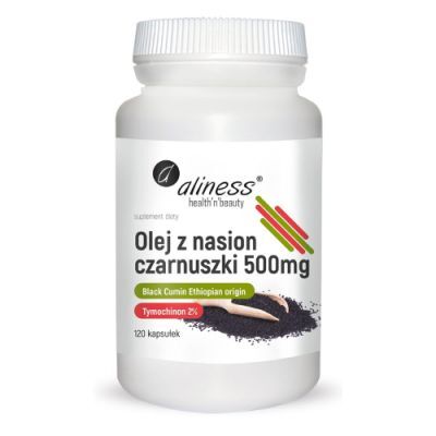 ALINESS Olej z nasion czarnuszki 2% 500 mg, 120 kaps.