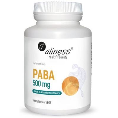 Aliness PABA (Kwas P-aminbenzoesowy) 500 mg, 100 tabl.
