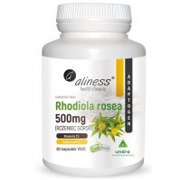 ALINESS Rhodiola Rosea 500 mg Różeniec górski 60 kapsułek