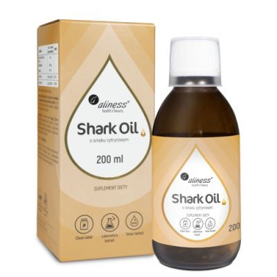 Aliness Shark Oil o smaku cytrynowym, 200 ml