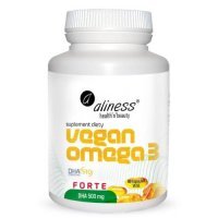 Aliness Vegan Omega 3 Forte DHA 500 mg, 60 kaps.