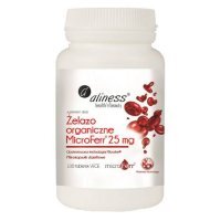 ALINESS Żelazo organiczne Microferr 25 mg 100 tabletek