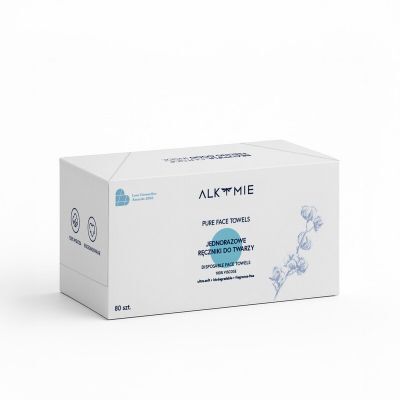 Alkmie Pure Face Towels Ręczniczki do twarzy, 80 szt.