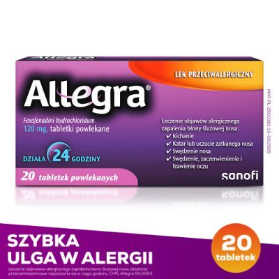 Allegra 120 mg, 20 tabletek powlekanych
