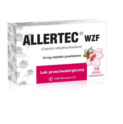 ALLERTEC WZF, lek na alergię, 10 tabletek