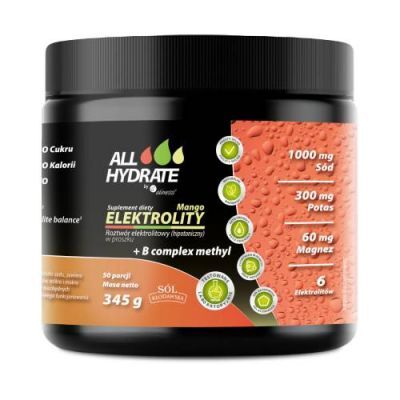 ALLHydrate Elektrolity Mango + B complex methyl, 345 g