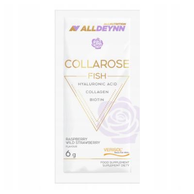 Allnutrition Alldeynn Collarose Fish Kolagen rybi smak malinowo-truskawkowy, 6 g