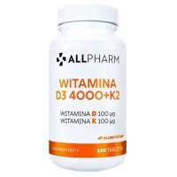 Allnutrition Allpharm Witamina D3 4000+ K2, 120 tabl.