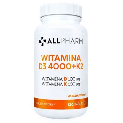 Allnutrition Allpharm Witamina D3 4000+ K2, 120 tabl.