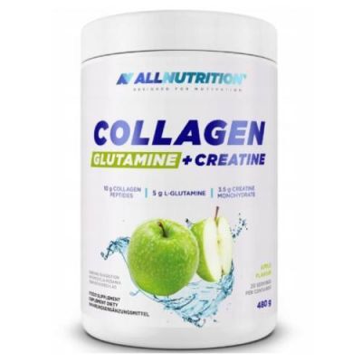 Allnutrition Collagen Glutamine + Creatine Jabłko, 480 g